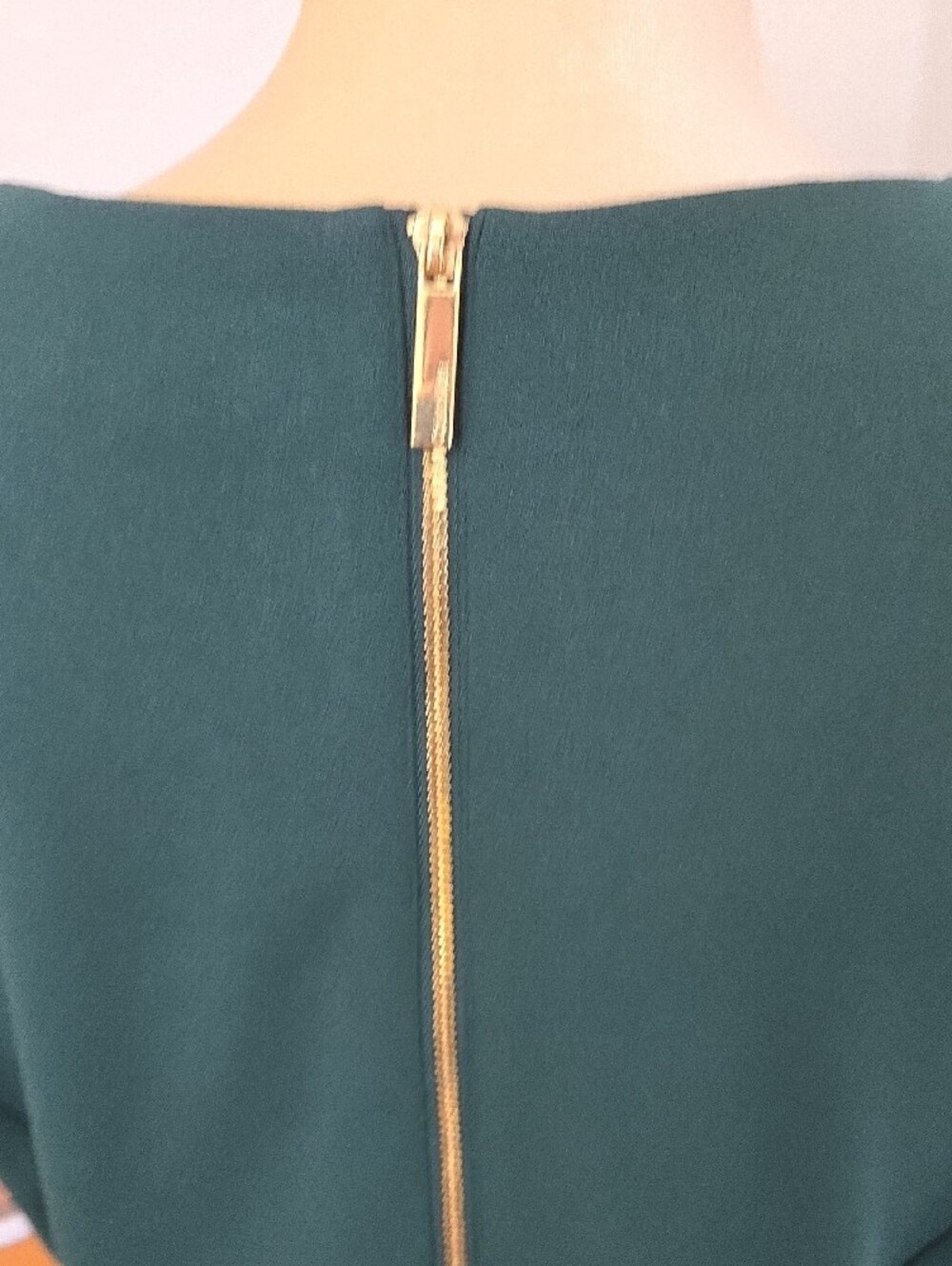 Calvin Klein Deep Green Tulip-Sleeve Midi Sheath Dress - Picture 7 of 10